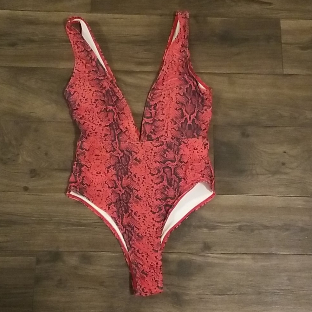 Red swimsuit